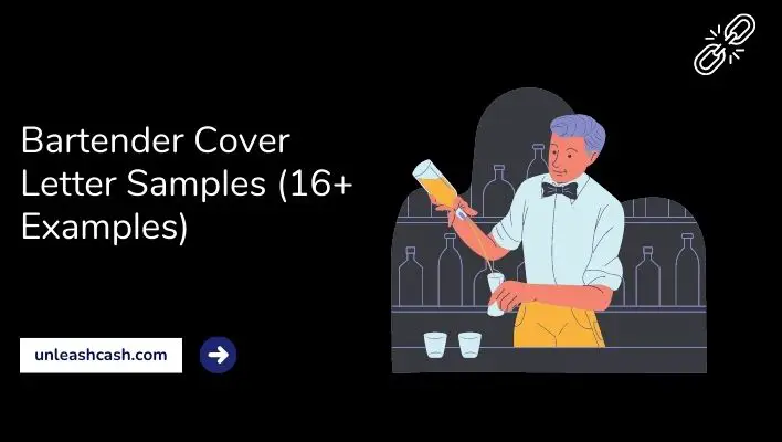 Bartender Cover Letter Samples (16+ Examples)