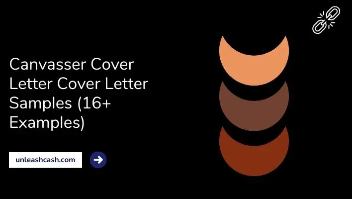 Canvasser Cover Letter Cover Letter Samples (16+ Examples)