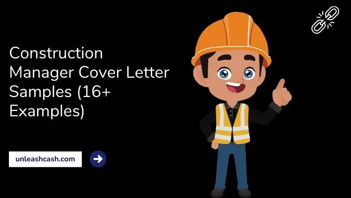 Construction Manager  Cover Letter Samples (16+ Examples)