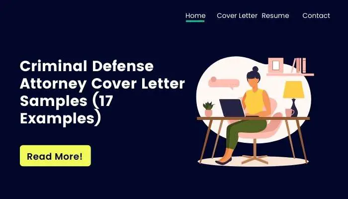 Criminal Defense Attorney Cover Letter Samples (17 Examples)