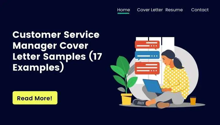 Customer Service Manager  Cover Letter Samples (17 Examples)