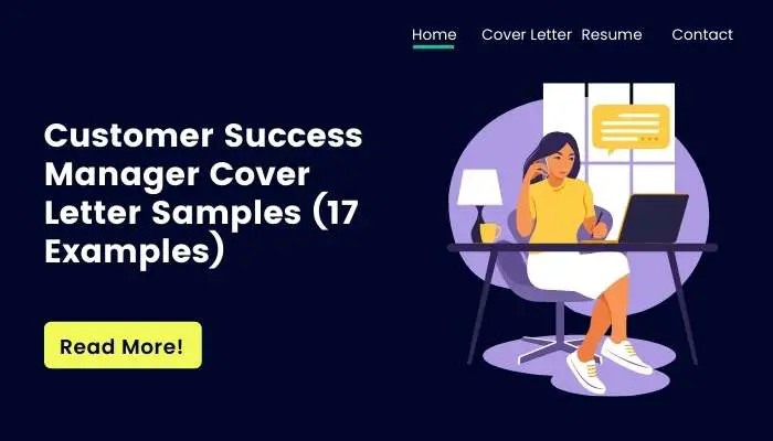 Customer Success Manager Cover Letter Samples (17 Examples)