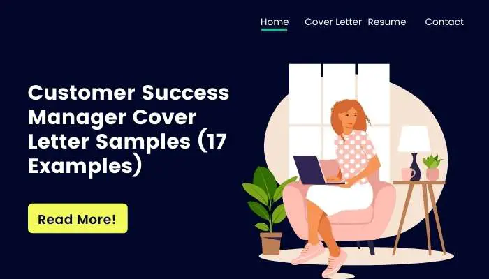 Customer Success Manager Cover Letter Samples (17 Examples)