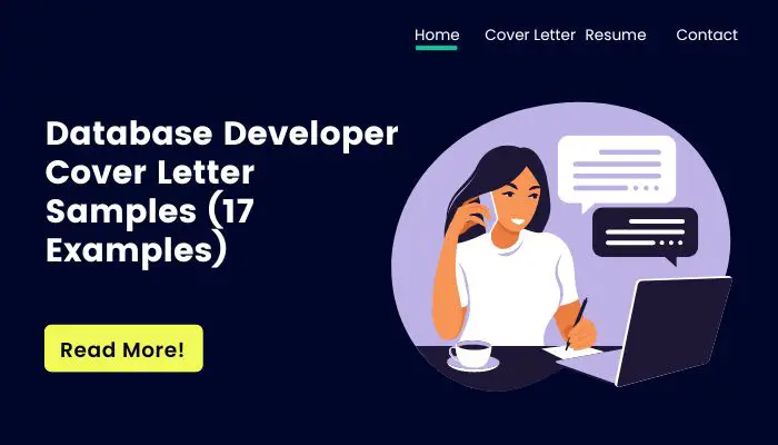 Database Developer Cover Letter Samples (17 Examples)