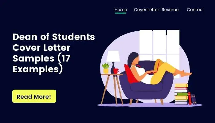 Dean of Students Cover Letter Samples (17 Examples)