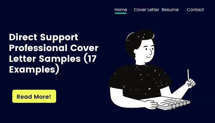 Direct Support Professional Cover Letter Samples (17 Examples)
