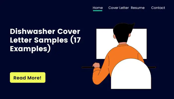 Dishwasher Cover Letter Samples (17 Examples)