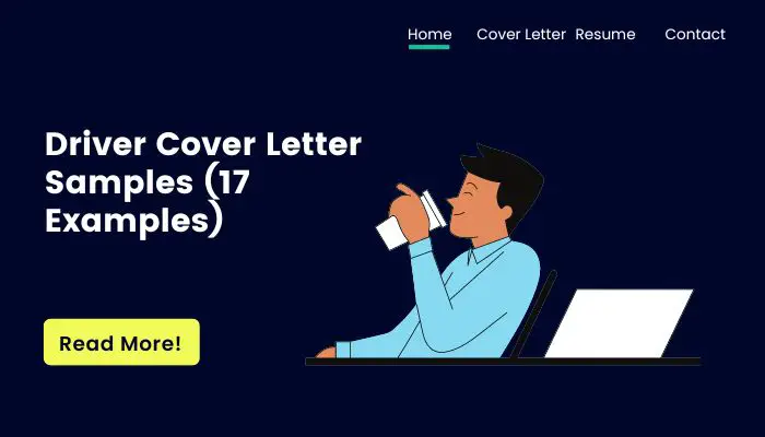 Driver  Cover Letter Samples (17 Examples)