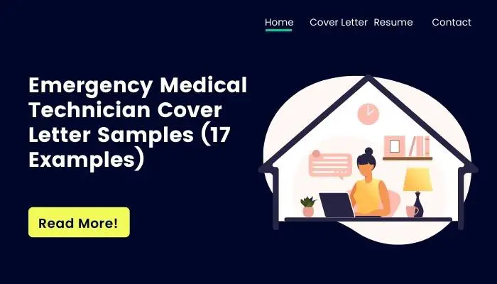 Emergency Medical Technician Cover Letter Samples (17 Examples)