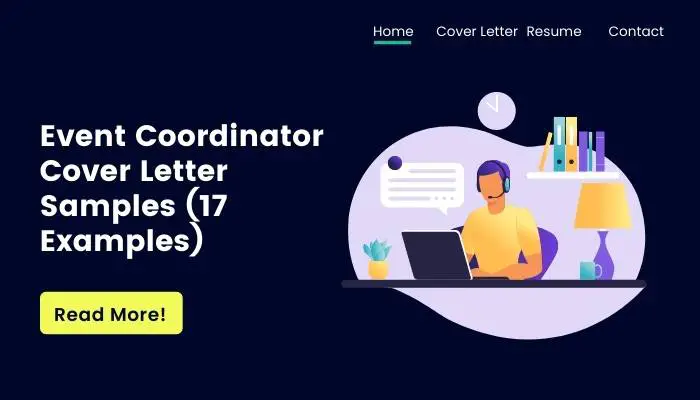 Event Coordinator  Cover Letter Samples (17 Examples)
