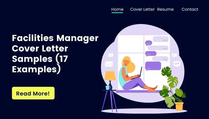 Facilities Manager Cover Letter Samples (17 Examples)